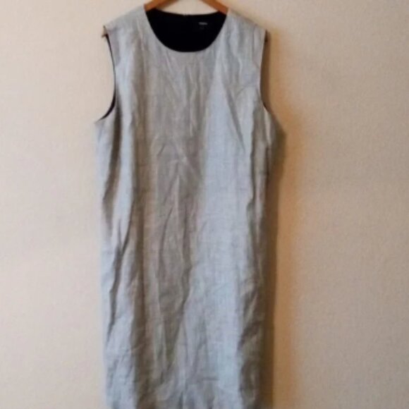 Theory Easy Melange Linen Blend Mini Dress - Picture 5 of 7